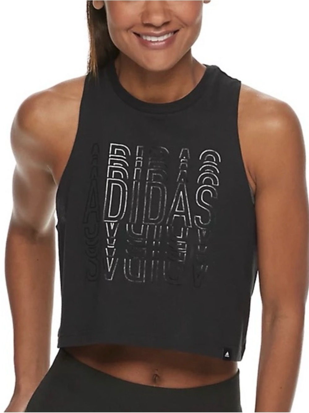 adidas Black Performance Cropped Tank
